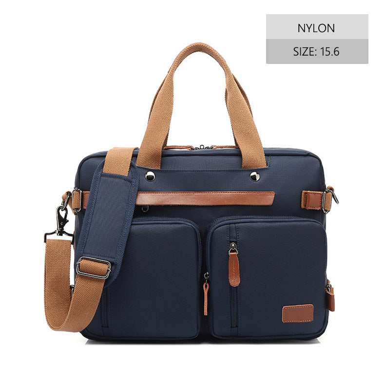 Men Canvas Work Bag Briefcase Travel Messenger Shoulder Bag Multifunction Tote Handbag Big Casual Business Laptop Pocket XA284ZC