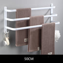 Tuqiu Towel Hanger Wall Mounted 30-50 CM Towel Rack Bathroom Towel Bars Aluminum Black Towel Bar Rail White Towel Holder