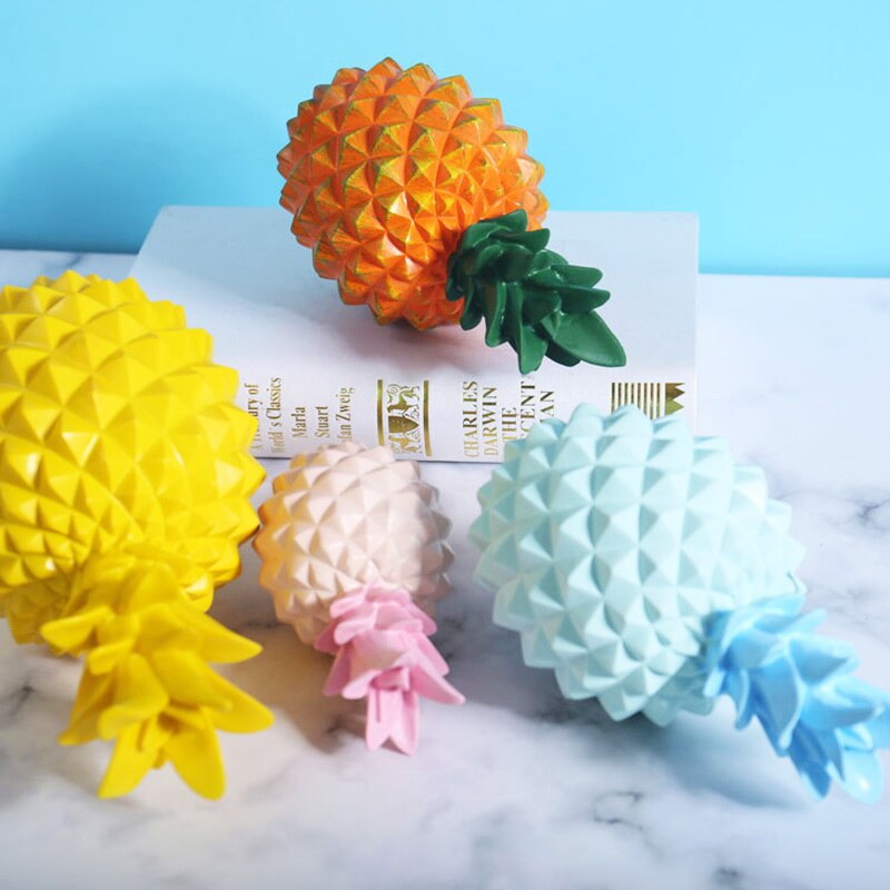 Fashion Ananas Statue Home Decoration Accessories Abstract Sculpture Desk Decor Coin Storage Box Living Room Decorative Statues