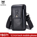 BULLCAPTAIN, riñoneras de piel auténtica para hombre, riñonera para teléfono, riñonera pequeña para hombre, riñonera pequeña para el pecho