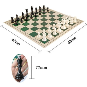 High Quality Chess Game King High 97mm 77mm 64mm Ajedrez Medieval Chess Set No Chessboard 32 Chess Pieces Kids Toys Playing Game