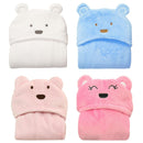 Cute Animal Cartoon Super Soft Babies Blanket Kids Hooded Bathrobe Toddler Baby Bath Towel Comfortable Infant Wrap Sleepsack