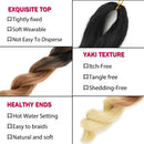TOMO Pre Stretched Braiding Hair Synthetic Long Professional Hair for Braiding Twist Itch Free Hot Water Setting Yaki Wave Hair