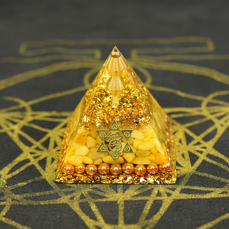 Aura Orgone Energy Converter Orgonite Pyramid Chakra Quartz Soothe The Soul Aventurine Resin Cube EMF Protection Healing