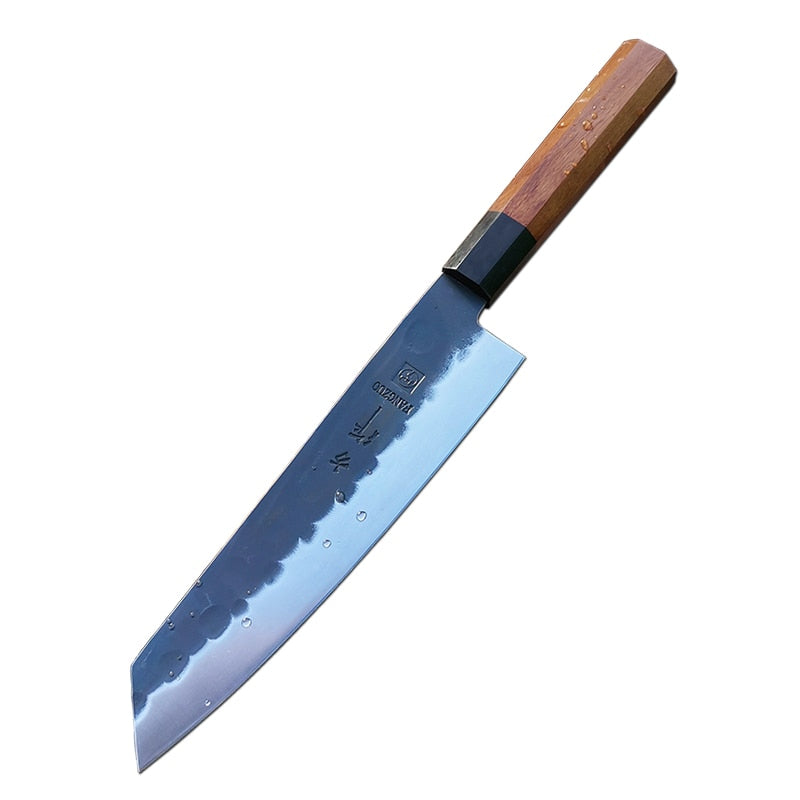 Cuchillos de cocina japoneses FANGZUO, cuchillo de acero inoxidable de alto carbono forjado, cuchillo de cocina afilado Santoku, herramienta para cortar cuchillos de utilidad