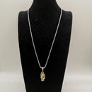 2021 New 2 Ton 316L Edelstahl Buddhsim Buddha Hand Anhänger Halskette Herren Religion Buddha Buddhismus Halskette religiös