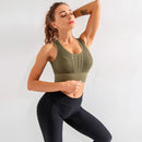 XS-XL Seamless Sports Bra Top Fitness Women Racerback Running Crop Tops Pink Workout Padded Yoga Bra High Impact Activewear