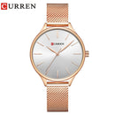 CURREN Women Watches Luxury Wrist watch relogio feminino Clock for Women Milanese Steel Lady Rose Gold Quartz Ladies Watch New