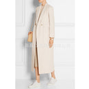Abrigo de invierno de lana para mujer, novedad de 2022, chaqueta elegante Vintage de Cachemira con doble botonadura, prendas de vestir exteriores de moda, abrigo blanco x-largo para mujer