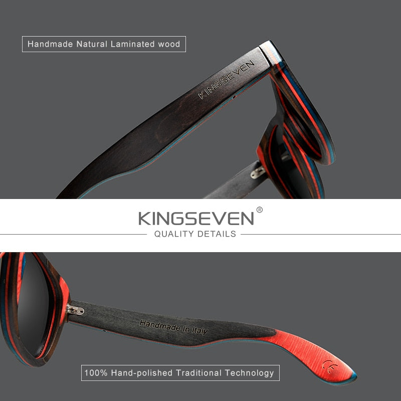 KINGSEVEN Handmade 2022 Natural Wooden Men&