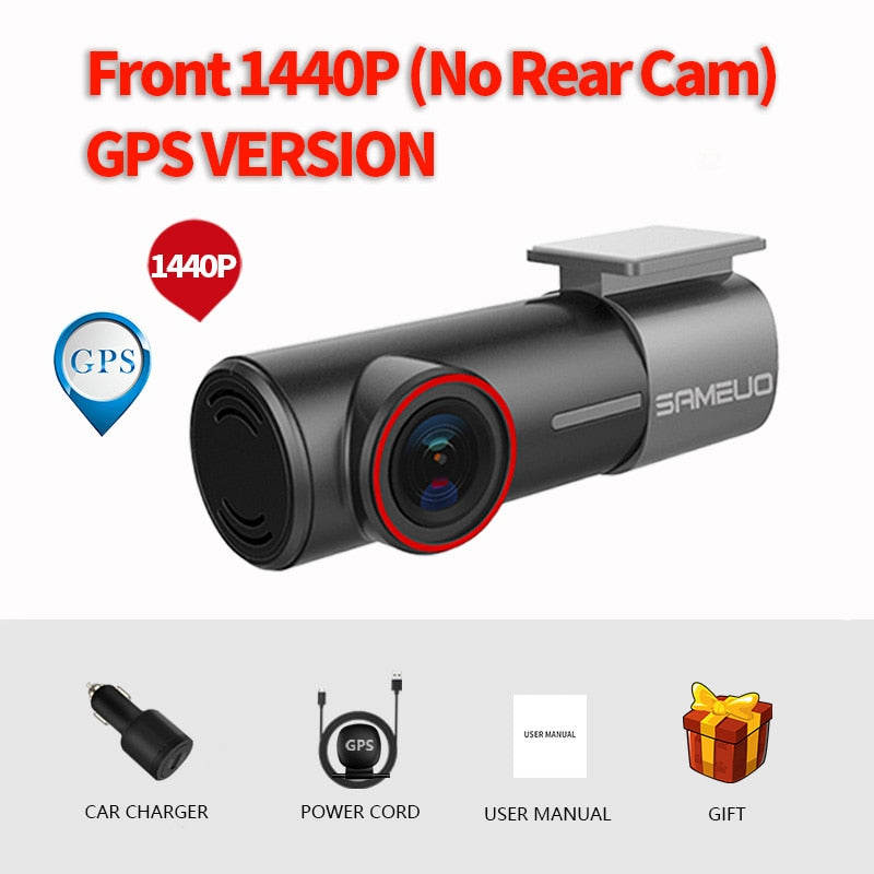 SAMEUO U700 Dash Cam Front and Rear Camera Recorder QHD 1944P Car DVR with 2 cam dashcam WiFi Video Recorder 24H Parking Monitor