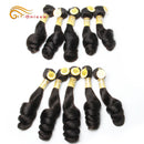 Paquetes rizados 5 Unids / lote Paquetes de cabello humano peruano Extensiones de cabello humano de color natural para mujeres negras