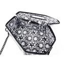 JIEROTYX Skulls Bats Design Womens Bags Handbags Crossbody Bags Girls Shoulder Messenger Bag Female Black Punk Gothic Drop Ship