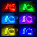 8M RGB Fiber Optic Car Interior Decorative Ambient Light App Sound Control LED Strip Cigarette Lighter Auto Atmosphere Lamp 12V