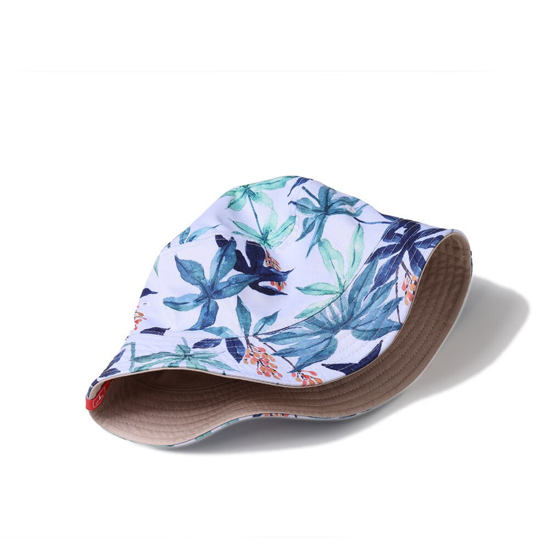 NUZADA Print Bucket Hat Summer Hats For Women Fisherman Hat Cotton Foldable Female Sunscreen Shade Caps Double Sided Can Be Worn