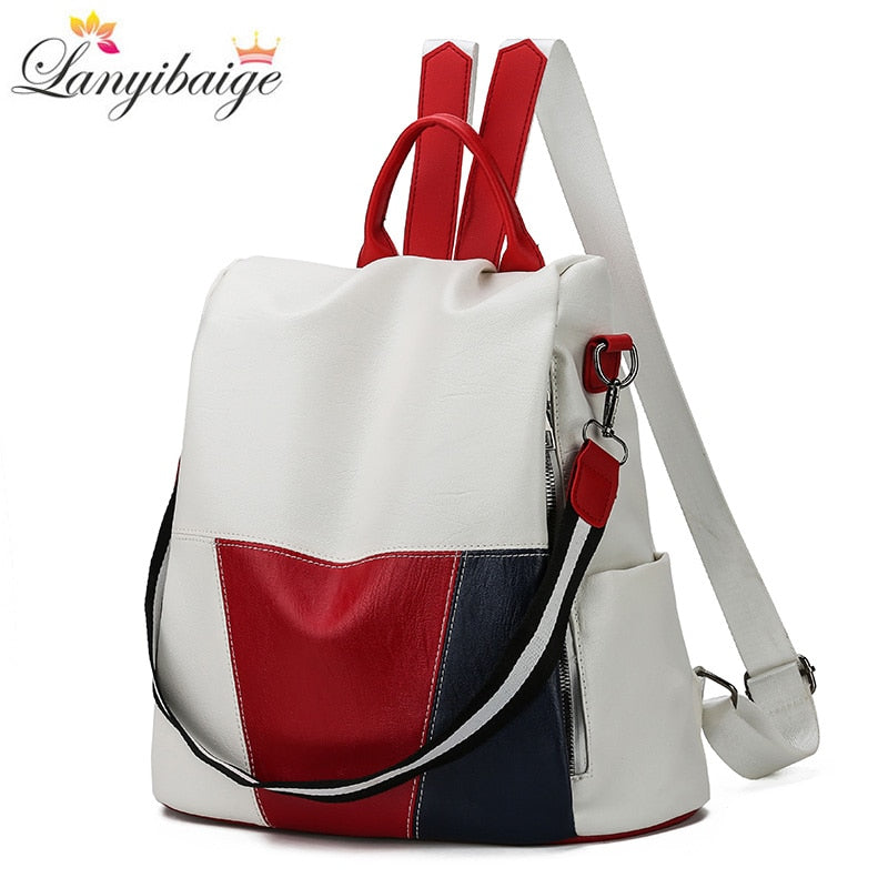 2021 New High Quality Leather Women Backpack Anti-Theft Travel Backpack Large Capacity School Bags for Teenage Girls Mochila