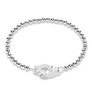 Moonmory France Popular 925 Sterling Silver Handcuff Bracelet For Women Many Silver Beads Chain Handcuff Bracelet Menottes