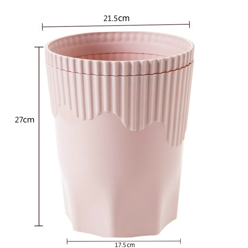 Creative Pink Waste Bin Anime Card Captor Sakura Plastic Trash Can Kawaii Cartoon Home Office Desktop Garbage Storage Basket New