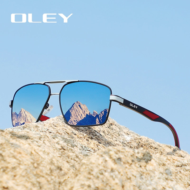 OLEY Brand Design Classic Pilot Polarized Sunglasses Men&