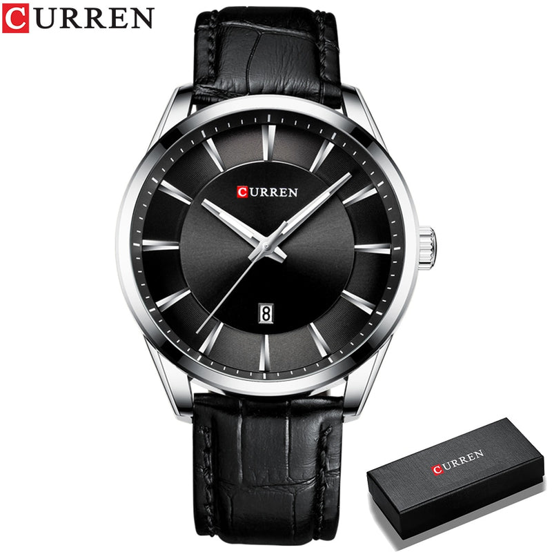 CURREN New Quartz Watches for Men Leather Strap Male Wristwatches Top Luxury Brand Business Men's Clock Reloj Hombres