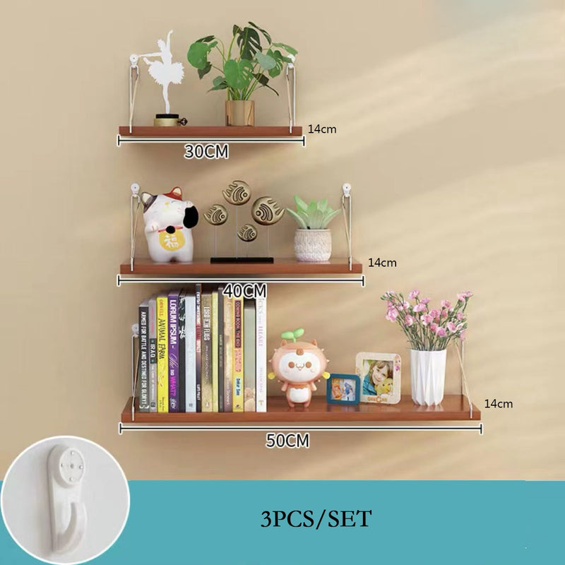 3 STÜCKE Holz Wandbehang Regale Wohnzimmer Dekor Ausstellungsstand Blumentopf Bücherregal Halter Rack Badezimmer Küche Lagerregal