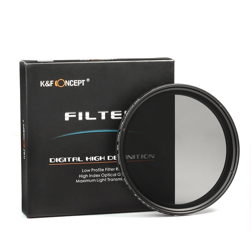 K&amp;F CONCEPT 37-82mm ND2 to ND400 ND Lens Filter Fader Adjustable Neutral Density Variable 49mm 52mm 58mm 62mm 67mm 77mm