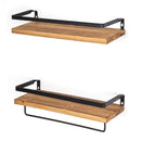 Wall Shelf Wood Floating Rack Wall Decoration Multifunction Storage Holder Shelf Rack Decorative For Kitchen/ Bedroom Frame