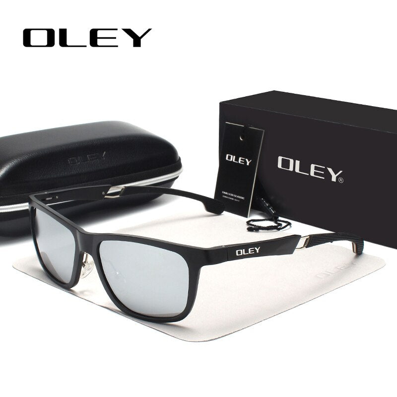 OLEY Aluminium Magnesium Herren Sonnenbrille Polarisierte Beschichtung Spiegel Sonnenbrille Oculos Herren Brillen Zubehör Für Herren Y7144
