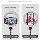 COOL DIER 4in 1 Wireless Bluetooth Selfie Stick With 6inch LED Ring Photography Light Foldable Tripod Monopod for iPhone Android