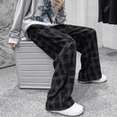 Pantalones de pana de otoño para hombre, pantalones a cuadros informales Retro a la moda, ropa de calle para hombre, pantalones rectos holgados de Hip Hop, S-5XL de talla grande para hombre