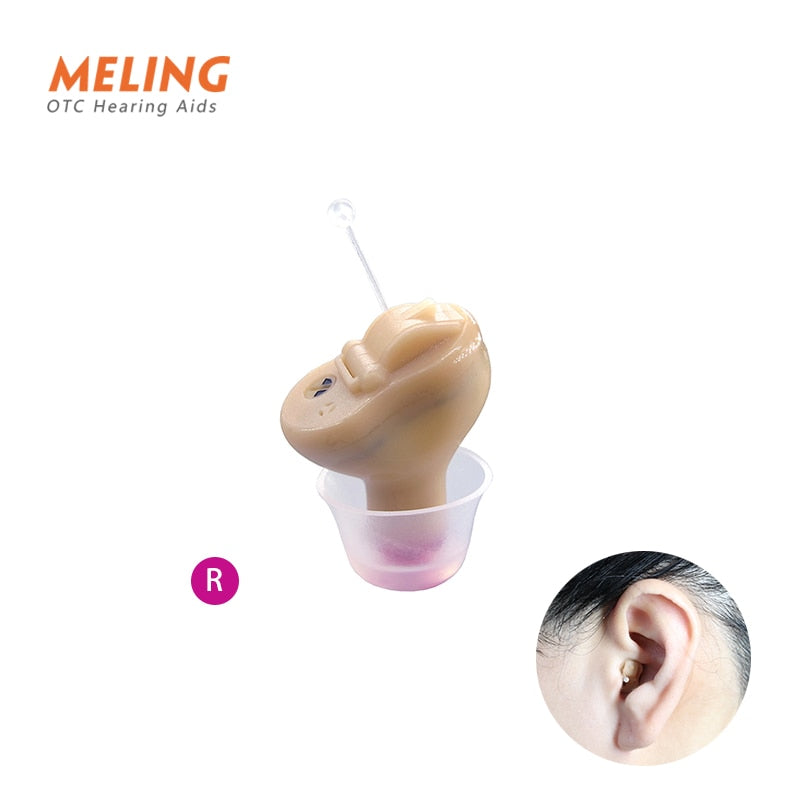 Meling Q10 audífonos inalámbricos Mini CIC Invisible Heaing Aid amplificador de sonido oído portátil para sordos ancianos Dropship