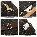 FOXER Women Backpack Signature PVC Printing Fashion Backpack Lady Travel Rucksack Female Retro Monogram Business Laptop Backpack