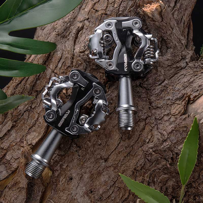 ZERAY MTB Mountain Bike Self-locking Pedals Cycling Clipless Pedals Aluminum Alloy SPD CR-MO Pedals Mtb Pedals Bike Pedals