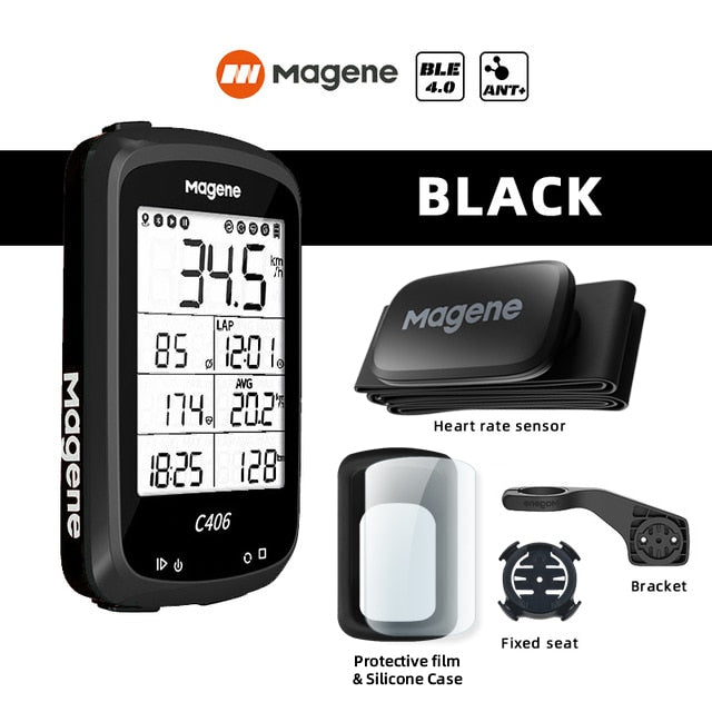 Magene C406 Bike Computer GPS Wireless Smart Mountain Road Bicycle Monito Stopwatchring Cycling Data Map bicycle Speed Stopwatch