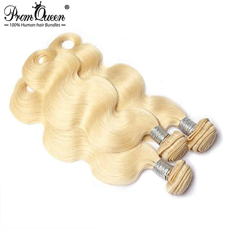 Promqueen 613 Bundle Brazilian Human Hair Weave Bundles Remy Hair 30 32 38 40 pulgadas Long Hair Bundles Body Wave Blonde Bundles