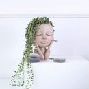 Mädchen Gesicht Kopf Blumentopf Sukkulente Blumenbehälter Topf Blumentopf Figur Gartendekoration Nordische Tischdekoration H5