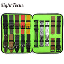 Sight Focus 40 Slot Felt Watch Organizer Box Gray Watch Storage Case Pouch Double Layer Watch Strap Band Organizer Holder Bag