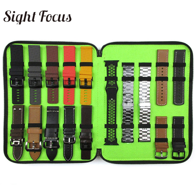 Sight Focus Uhren-Organizer-Box aus Filz mit 40 Fächern, Grau, Uhren-Aufbewahrungstasche, doppellagige Uhrenarmband-Organizer-Halterungstasche