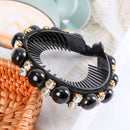 Fashion Women Bun Crystal Hair Claw Horsetail Buckle Hair Clip Bird Nest Expanding Hair Accessories Female Ponytail Headwear