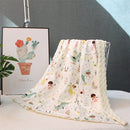 2 layers Dotty Cartoon Animals Coral Fleece Thermal Baby Blanket,Kids Rug for all Seasons , Newborn Traveling Stroller Blanket
