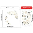 White Peony Wall Stickers for Living room Bedroom Self-adhesive Vinyl ins Wall Decals Eco-friendly Removable Art Wall Murals