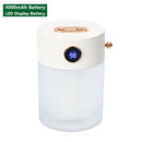 Large Capacity Portable Air Humidifier 4000mah Battery/USB Electric Car Mist Maker Humidifiers Diffusers with Lamp 2 Mist Outlet