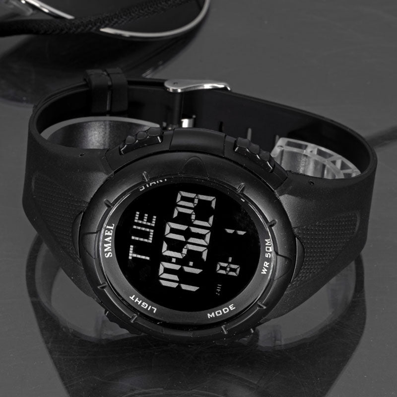 Digital Watch Men SMAEL 50M Waterproof Watches Led Clock Alarm Black Bracelet Stopwatch 1016 Sport Watch Digital Watches For Men