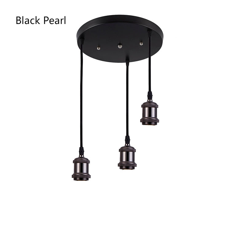 Retro Industrial Loft LED Bar Lámpara colgante E27 Socket Luces colgantes Aluminio Comedor Luces colgantes Cocina Lámparas colgantes