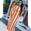 Abaya Dubai Maxi Bazin African Design Loose Dress Robe Gowns Muslim Lady Party European Clothes American Clothing