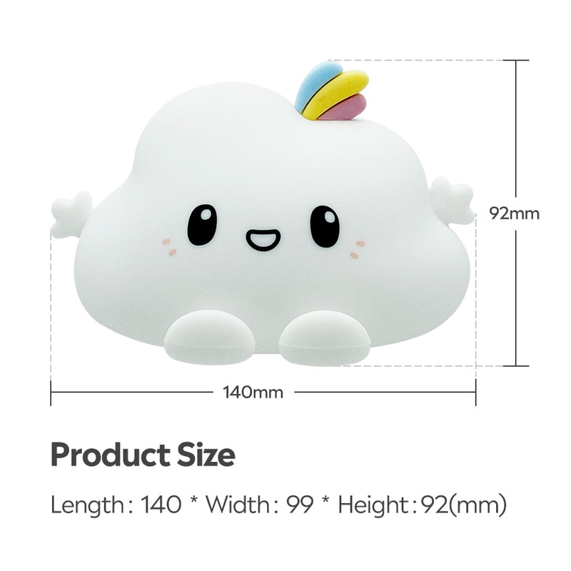 Cloud Night Light LED Light With Touch Sensor Soft Nursery Lamp Bedside Light For Kids Children Birthday Gift Room Decoration