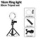 LED Ring Light 16/20/26cm 5600K Dimmable Selfie Ring Lamp With Tripod Phone Holder USB Plug Photo Studio Photography Lighting
