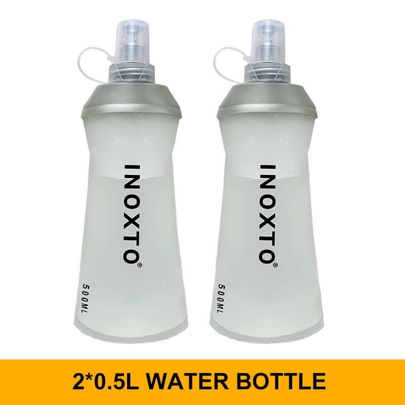 INOXTO trail running-mochila ultraligera 5L, chaleco de hidratación para correr, maratón, bicicleta 1.5L 2L Bolsa de agua
