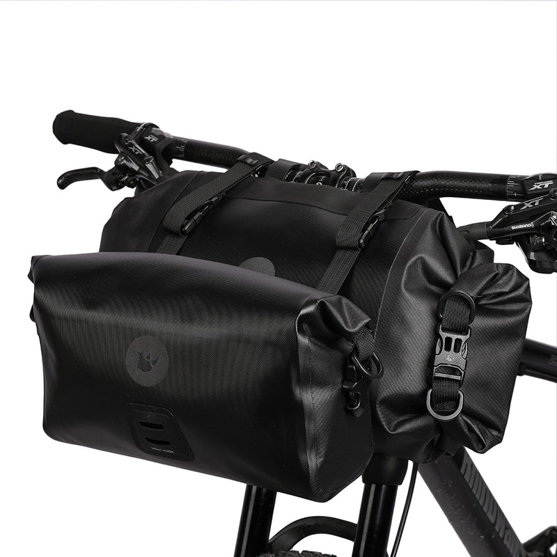 Rhinowalk 2021 Handlebar Bag Bicycle Bag Waterproof Big Capacity 2-piece Front Tube Cycling Bag MTB Frame Trunk Bike Accessories