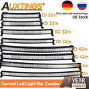 Auxtings 22 32 42 50 52'' Inch Curved Led Light Bar COMBO Led Work light 3D 7D bar Driving Offroad Car Truck 4x4 SUV ATV 12V 24V